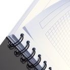 Spirálfüzet kockás LEITZ Office A/5 90 lapos PP borítóval piros