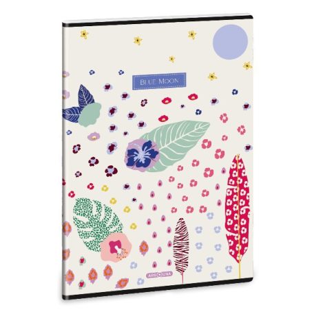 Füzet kockás ARS UNA A/4 40 lapos Extra kapcsos Cream Hibiscus