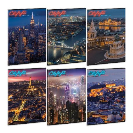 Füzet sima ARS UNA A/4 40 lapos Extra kapcsos City Light
